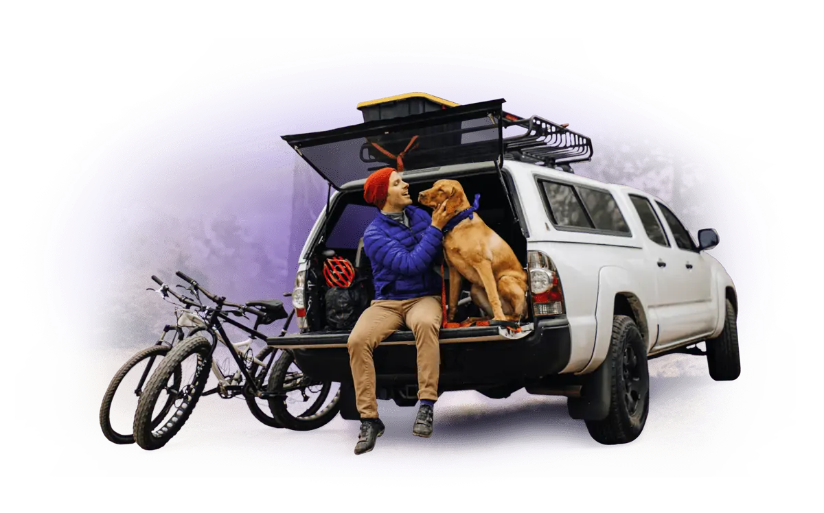 guy and dog in the back of a truckmechanical breakdown insurance California